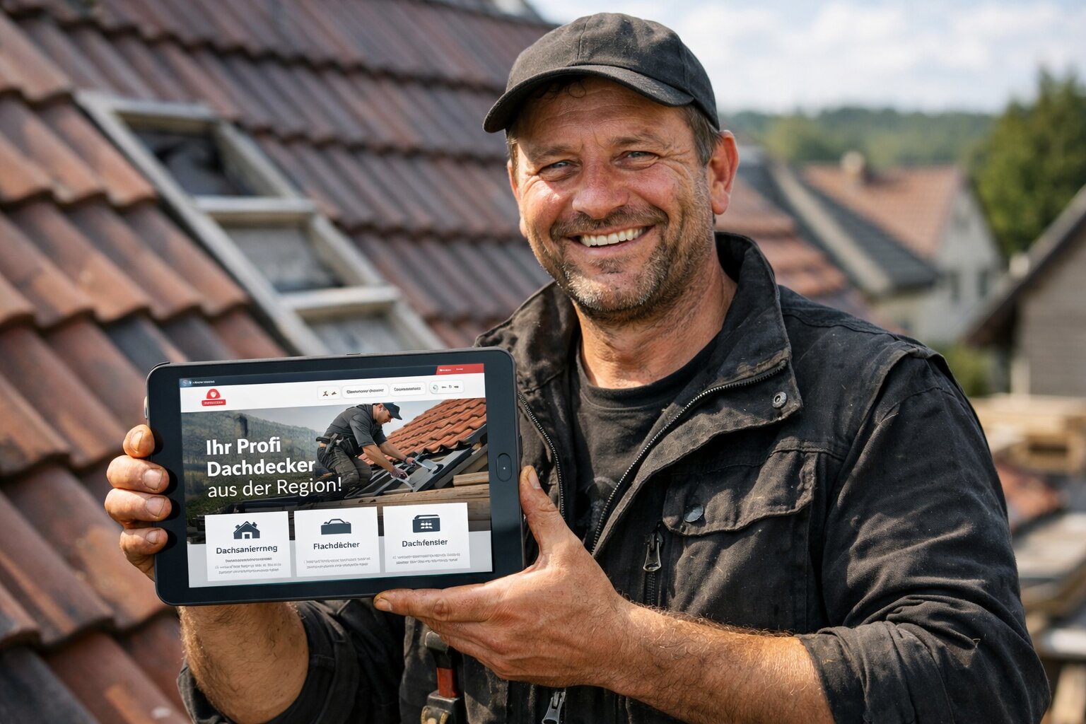 Dachdecker Werbung und Online Marketing für Dachdeckerbetriebe